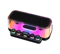 Genérico Portable Speaker | Portable Speaker with Mechanical Buttons, RGB Light Stereo Sound Decoration for Indoor Travel and Office