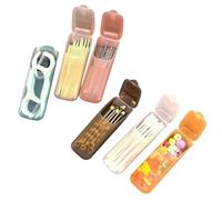 Genérico Portable Storage - Set of 6 Lightweight Containers | Travel Case for Toothpicks - For Travel Hotel Home Office Weddings Women Adults Teens Mom