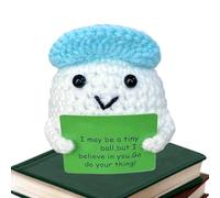 Generico Positive Crochet Hook - Wool 6cm | Knitted Golf Ball Doll, Souvenir Plush Funny Desk Ornament | Mini Figure Amigurumi For Bedroom Living Room Home