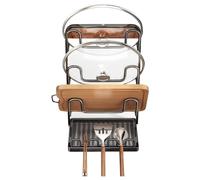 Genérico Pot Holder Organizer - Countertop Organizer with Tray | Cutting Board Organizer | for Apartment or Rustic Kitchens, Kitchen Boards