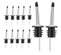 Generico Pourers For Bartending - 12 Pieces Anti-Spill Plugs Anti Dust - Fast Flow Pourers | for Kitchen Bar Home Party Club Barman