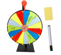 Genérico Prize Wheel, Prize Wheel, 39 x 30 x 15.5 cm, Plate Colour, 15 Slots, Heavy Duty Table Roulette for Trade Shows, Games of