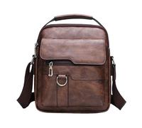Generico Professional Shoulder Bag - Men's Shoulder Bags for Work | PU BUSINESS PETH BUSINESS BUSINESS BUSINESS BASSEGGILE BASSE, PORTAL PACK RETRO LAW FOR CASUAL CASTURE, Dark Brown, Fare riferimento