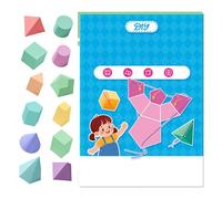 Generico Pull String Geometry Book | 3D Shape Math Kit | with 12 Practical Interactive Toys Models for Teacher Classroom Education
