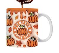 Genérico Pumpkin Ghost Mug - Holiday Mug, Scary Coffee Mug | Funny Ceramic Cup for Tea, Cocoa, Party Centerpiece, Haunted Home Decor, Gift Container