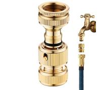 Generico Quick Coupling for Garden Hose - Solid Connection 3/4 Inches, Quick Connect Hose Set - Taps, Hand Sprayers, Lawn Sprinklers, Gardeners