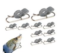 Generico Quick Fishing Hooks, 10 Pieces Quick Change Connector for Fish Equipment, Hook Connector | for Sea and Water Fishing, Predatory Fish and Carp