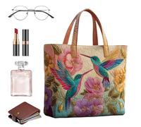 Generico Quilted Bag - Polyester 34 x 40 x 10 cm | Large Bag | Lightweight Floral Bag - At The Beach Work School Vacation Picnic Commuting Gym Date Party Wedding, Orange, Fare riferimento alla