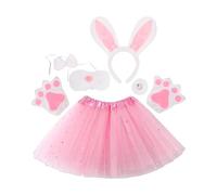 Generico Rabbit Ears and Tail - Pink Headband | Easter Costume - Outdoor Indoor New Year Party Holiday Birthday Home Stage Performance Holiday Cosplay Fun