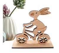 Genérico Rabbit Figurines | Easter Statues with Floral Handmade Animal Table | Shelf Table Office Stores Living Room Bedroom Porch Garden Parties