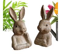 Genérico Rabbit Statue, Supporto Stampato in 3D Fun and Sympathetic with Di Drenaggio Integrato - Garden Statues, for Easter Decoration, Patio, Garden, Table, Home Gift