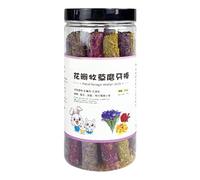 Genérico Rabbit Teething Sticks - 18 Pack Natural Blend Hay Timothy Marigold Pink | Chew Toys Pets Rabbits, Guinea Pigs, Hamsters, Chinchillas | Safe Treats Wear Denťal