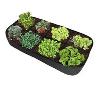 Generico Raised Garden Planter in Fabric, Raised Rectangular with 8 Grids - Plant Bags - For Growing Potatoes and Vegetables Indoor and Outdoor on Balcony and Terrace