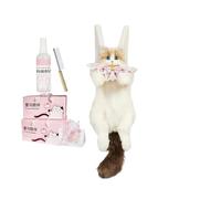 Generico Realistic Cat Backpack - with Removable Shoulder Strap, Soft Cat Shaped Backpack - for University Work Office Travel Holiday Weekend Travels Daily Moving Hiking Picnic, pink, riferimento