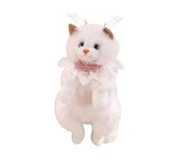 Generico Realistic Cat Plush Backpack - Cute Cat Shaped Handmade Bag | Plush Animal Backpack with Meow Sound | Large Soft Daily Zaìno for Girls Boys Children, White, Fare riferimento alla descrizione