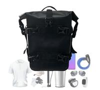 Genérico Rear Bag for Bike Holder, 8.6L Bag With Rigid Guscio E Belt Riflettente, Borsaa da Bicicletta per, Borracce, Abbigliamento, Chiavi e Cellulari