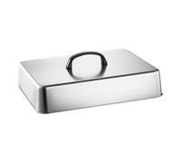 Generico Rectangular Dome Cheese Melter - Steel Degreaser Lid 33 x 28.2 x 6.5 cm | Lid Steam Resistant Plate | Barbecue Hamburger, Steak, Teppanyaki, Fire Camping Outdoor