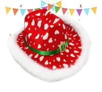Genérico Red Christmas Hat - Christmas Costume with Festive Whites, Santa Hat for Adults - for Stage Performances Cosplay Accessories