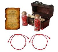 Generico Red Wire Bracelet - Adjustable Bracelet with Red Cord, Couple Matched at a Distance, for Women Couple Boyfriend Girlfriend Wedding Engagement Valentine's Birthday