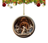 Genérico Religious Christmas Ornaments | 2D Acrylic Religious Crafts, Birth Tree - Home, Garden Tree, Easter, Bookshelf, Car Interior, Door Handle, Branches