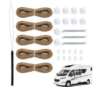 Generico Repair Kit for Pleated Sun Shade for - Universal 5 x 5 x 2 cm | Repair of the Cover with Tools for Quick, Durable and Easy to Install | Rip Kit