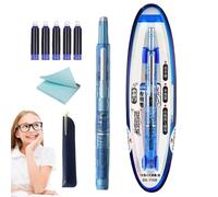 Generico Retractable Fountain Pen | Fine Dot Pen with Writing and Ink Cartridges, Non-Drip Tool for Writing, Sketching, , Clipboard and Doodle