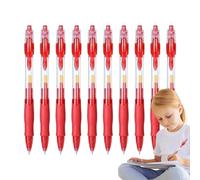 Genérico Retractable Pens 0.5mm - Fine Writing Set | 10 Smooth Ink Flow Pens for Students Women Men Kids Quick Dry Formula Agar Barrel