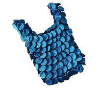 Generico Reusable Shopping Bags - Recycled Shopping Bag, Foldable, Washable, Travel, Foldable, Lightweight, Eco Friendly | Sustainable Alternative for Camping Commuting qu, Blue, riferimento alla