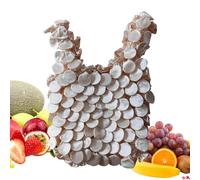 Genérico Reusable Shopping Bags: Washable Pocket Bag, Recycled Grocery Bag, 18 x 14 x 2 cm, Foldable Shopping Bag and for Travel, Kitchen, Parties, Picnics, School, Travel, Skin Colour, Consulte la