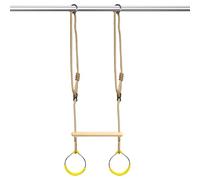Genérico Rings Set for - PP PE Metal Cotton Rope 39x148cm Monkey Bar Obstacles Climbing Rings Balance Training Sensory Play Equipment for Kids Child