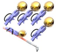 Generico Rod Bells - 5 Piece Clip Bite Alarm, Noisy Ring Indicator for Night Rod, Portable Warning Tool for Use with G Raft Rod