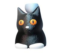 Generico Rotating Cat Statue, Black Cat Figurine 3D Print | Relieving Collectable Animal Scroll Decoration for Living Room Study Office Home School Bedroom