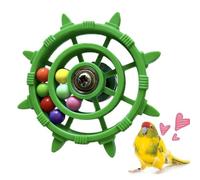 Generico Rotating Rattle Mill - For Parakeet Cages Toy With Spinner, Colorful Activity Wheel, Durable Foraging Perch | Toy