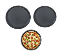 Generico Round Pizza Padlla - 3 Sizes Round Pizza Pan, 1 Set of Non-Stick Baking Set, Round Homemade Piza Pigs | Serve Tray for Home Restaurant by Istora