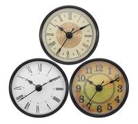 Generico Round Wall Clock, 3 Pieces Large Silent Art Decoration for the Home | Built-in Clocks, for Hotel Restaurant Business Rental Living Room Kitchen Dormitory