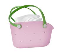 Genérico Rubber Beach Bag - Waterproof Bag, Washable Proof Carrier, Travel Accessory | Large Capacity Pool Organizer with Lightweight Design, Stylish Summer Bag, Pink, Consulte la descripción