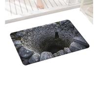 Generico Rug with 3D Effect - Non-Slip Waterproof for Bathroom, Entrance Door Mat with Hole Design, Without Base, for Living Room, Hallway, Bathroom, Sewn