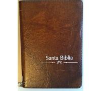 Genérico RV Bible 1960 Large Letter Faux Leather Zipper Queen Valera Version Portable Size