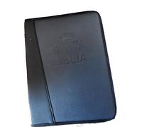 Genérico RVR 1960 Study Bible, Black Faux Leather with Zipper, Queen Valera Version, Reinforced Case with Pocket