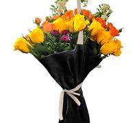 Genérico s for Bouquets, Reusable with Laptop Handle, for Transporting Bouquets, for Commuting, Dating, Bike Rides, Home Decoration, Festivals and Celebrations, Black/White, Consulte la descripción