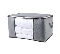 Generico Sac De Rangement Pour Couette 60 x 40 x 35 cm - Housse Avec Fermeture Éclair Et Fenêtre Transparente - Poignées Robustes, Grande Capacité Pour Couvertures, Vêtements, Déménagement, Maison