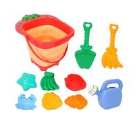 Generico Sand Games for Children - Folding Bucket 'Beach Kit', Fun 'Summer Set' | Shovels and Castles in the Garden Pool Playgrounds and Family Holidays