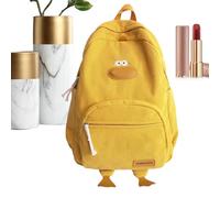 Genérico School Fun: Duck Shaped Bag, Adorable Cartoon Design, Spacious Storage, Construction and Comfortable, and Durable | Kids with Multiple Bowls, Yellow, Consulte la descripción, See description