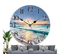 Genérico Sea Theme - Seaside Rustic Vintage | Retro Watches with Wooden Numbers, Doesn't Do,Creative and Elegant Decorations for Women