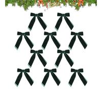 Genérico Seasonal Plush Loops Kit: 10 Piece Velvet Bundle, Christmas, Embellished Wreath, Handmade Winter Band Artistic Pack | for Hallway, porc