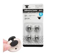 Genérico Self Adhesive Casters | Mini Caster Wheels - 4 Piece Mini Fixed