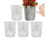Genérico Self Watering Planters, Set of 5 Pots with Saucer for Plants | Decorative Planters Set for Patio | for Home Use Indoor Garden Outdoor Balcony Porch Patio Y
