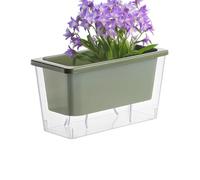 Generico Self Watering Pots Rectangular Narrow Planting Box | Water Reserve Pot for Vegetables Apartment Garden Yard Home Window Sill Fruit