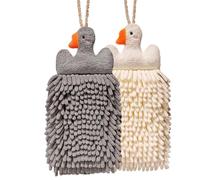 Generico Serviettes À Main Pour - 2 Pieces Douces Shapes Chenille Mignonne Bouffée | 26 x 14 cm Serviettes à Main Décoratives | Pour Bain Cuisine Chien Chiot Maison Essuyage Poêles Verres