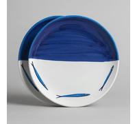 Generico Set of 2 Handmade Ceramic Dinner Plates, Ø 32 cm Vietri Style - Hand Painted - Serving Plate, Tableware - Vietri-Amalfi Coast-Caltagirone-Sicilia-0108251104